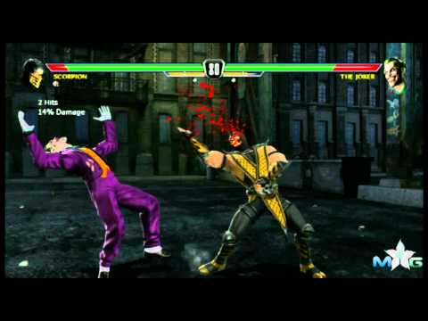 Mortal Kombat vs DCU Scorpion vs Joker Fight