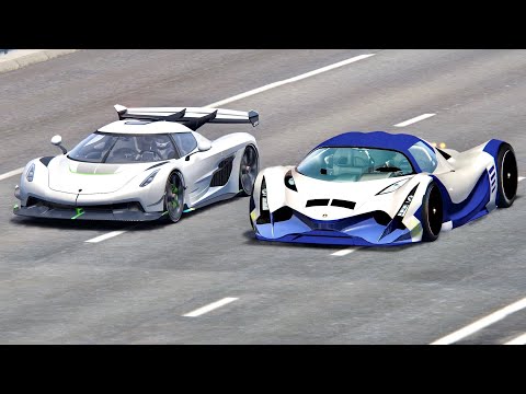 Devel Sixteen vs Koenigsegg Jesko - Drag Race 20 KM