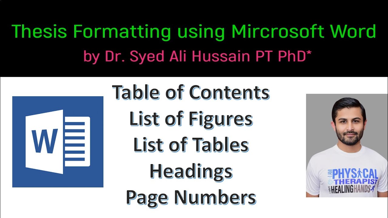 Thesis Formatting using Microsoft Word