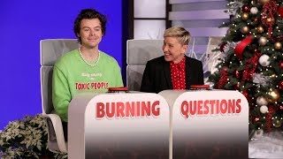 Harry Styles Answers Ellen’s ‘Burning Questions’