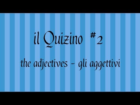 Il Quizino #2 - the Italian grammar quiz | Adjectives (subtitled)