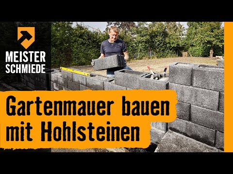 HORNBACH Meisterschmiede - Gartenmauer bauen mit Hohlsteinen