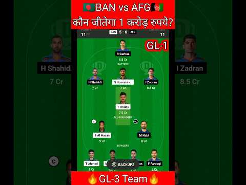 BAN vs AFG Dream11 Prediction | Bangladesh vs Afghanistan Dream11 Team | BAN vs AFG ODI Dream11Team