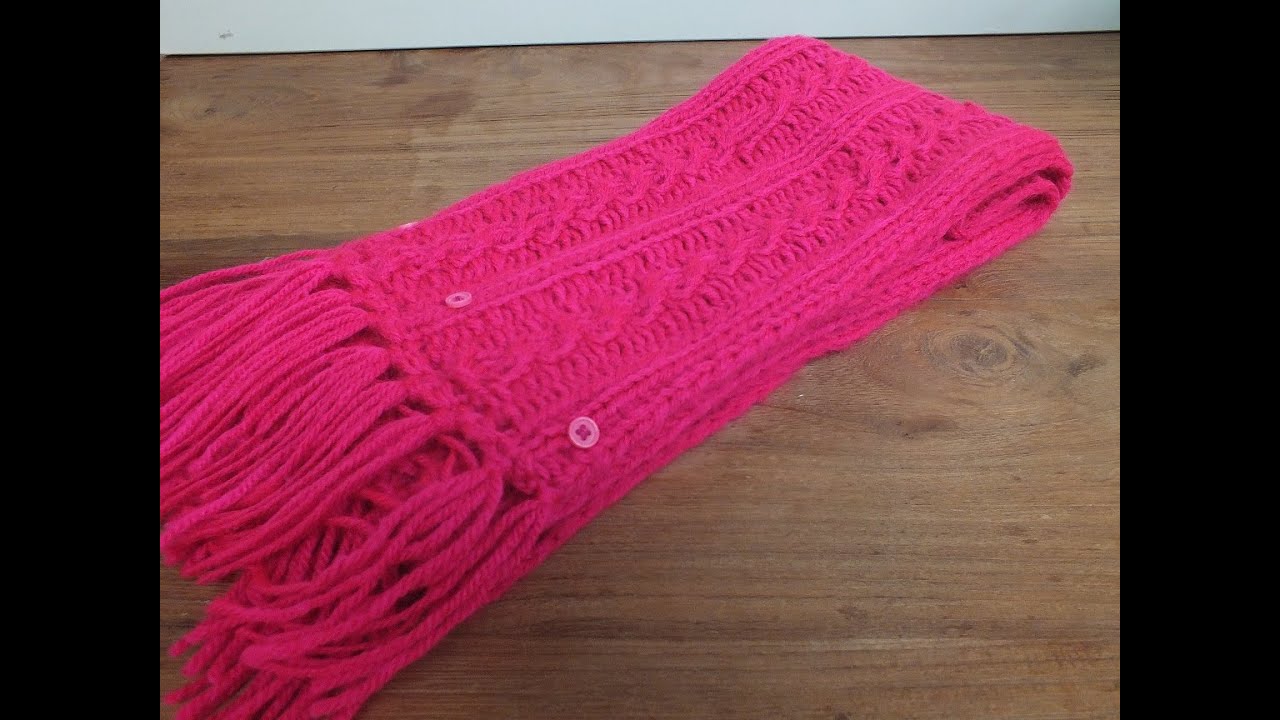 Franjes maken aan je sjaal Deel1