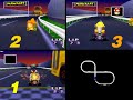 Mario Kart 64 Toad S Turnpike 3 Player Netplay Race 2 60fps