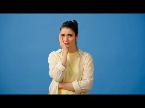 Lady Makes Face Palm Gestures Stock Video | Girl Rolls Eyes Up copyright free video | Pixadisc