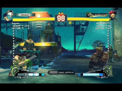 JBHAMMER777 (Akuma) vs gogawa (Vega) SSf4 AE Ranked Matches Arcade Edtion