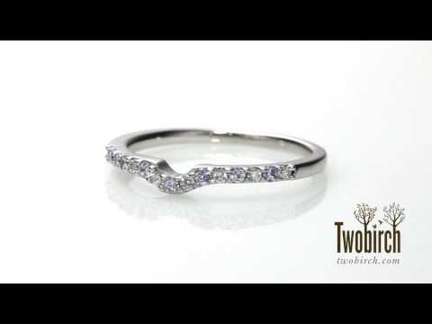0.25 ct Delicate Notched Contour Band - TwoBirch TB-CR-0072-WG-E