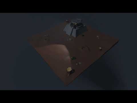 Low poly Warhammer 40K Tarantula sentry gun turret