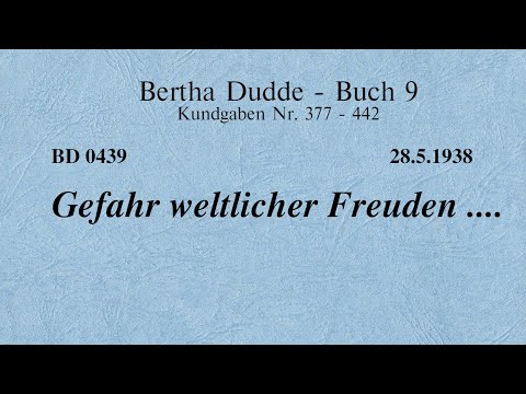 BD 0439 - GEFAHR WELTLICHER FREUDEN ....