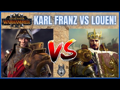 Total War Warhammer 3: Emperor Karl Franz vs King Louen Leoncoeur | Legendary Lord Champion Series