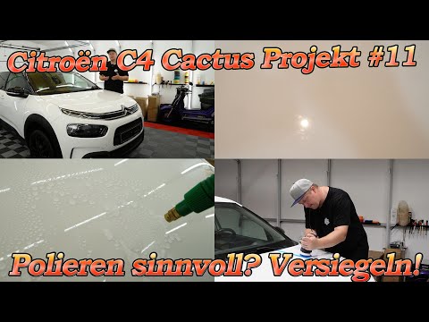 Citroën Projekt Teil 11 - Weißes Auto polieren und Lackversiegelung mit Sonax Polymer Netshield