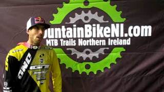 preview picture of video 'Red Bull Fox Hunt 2013: Gee Atherton talks Rostrevor Mountain Bike Trails'