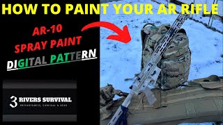 Rifle Paint Job: How I Spray Painted an AR10 Rifle in Digital Camo