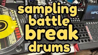 sampling battle break drums into a raw boom bap