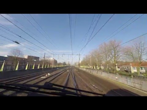 A train driver's view: Utrecht CS - Rotterdam CS, VIRM, 05-Mar-2016.