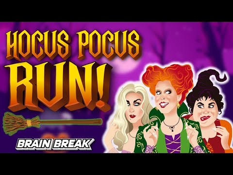 Hocus Pocus Run | Halloween Brain Break | Hocus Pocus 2 Just Dance | GoNoodle | Halloween Yoga