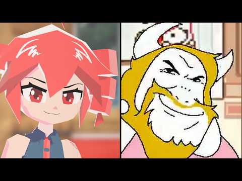 Asgore [Teto] Runs Over Dess [Miku] (Deltarune animation)