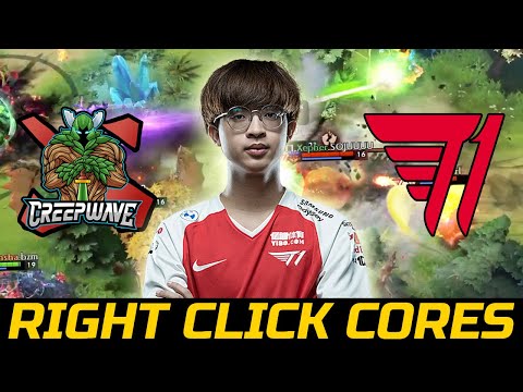 T1 VS CREEPWAVE GAME 1 - RIGHT CLICK CORES