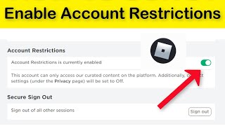 How To Enable / Disable Restrictions Settings On Roblox Android & Ios