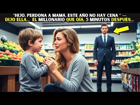 “Hijo, perdona a mamá, este año no hay cena ” — dijo ella… el Millonario que oía, 5 minutos después…