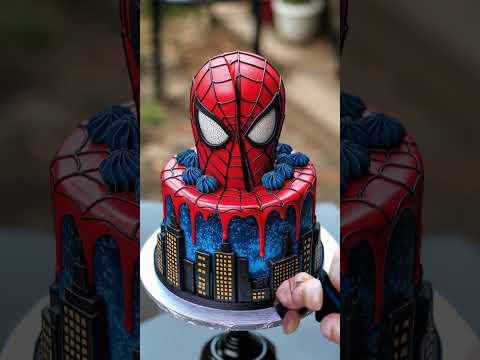 SPIDER MAN BIRTHDAY CAKE 🎂🕷️🔴  Web Slinging Hero Fun!