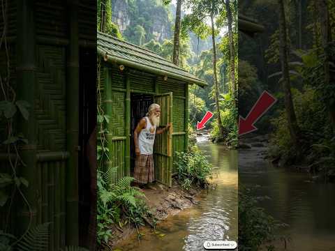 I Built a Secret Bamboo Palace EP 2 | Beautiful Handmade Bamboo Craft 🎋 #bamboohouse #shorts