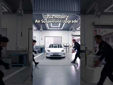 Air suspension system upgrade #car #teslacheck #teslamodel3 #tesla #modely #airsuspension #viral