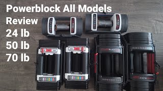 Powerblock Best Adjustable Dumbbells ALL MODEL Review Sport Elite EXP Stage 2  24 v 50 v 70