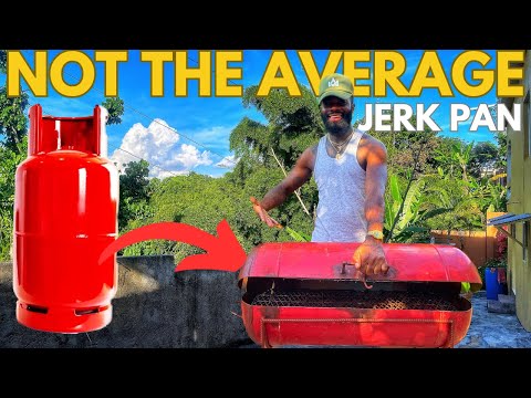 MAKING A JAMAICAN STREET JERK PAN FROM GAS CYLINDER FOR HOME USE | VLOG