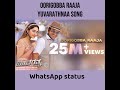 Oorigobba Raaja Song Whatsapp Status Yuvarathnaa Puneeth Rajkumar