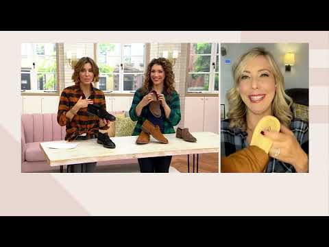 Clarks Collection Leather Side Zip Shooties - Camzin Pace on QVC