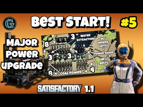 Satisfactory 1.1 Coal Power Plant! Major Power Upgrade! Best Start #5