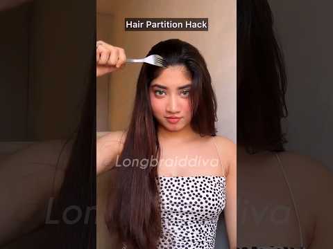viral hair tutorial| zig zag hair parting #shorts #youtubeshorts #hairstyle #hairhack #hairtutorial