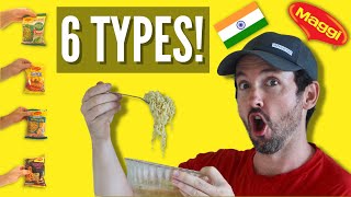 Trying MAGGI Noodles (6 Types): Foreigner in INDIA