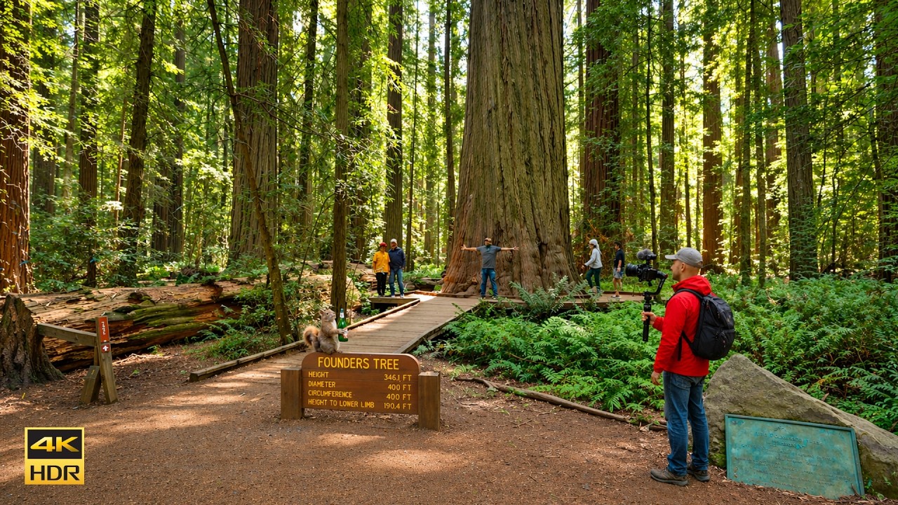 Founders Grove Nature Trail ☘️ | Humboldt Redwoods State Park California 4K 60 FPS
