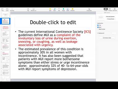 USI Webinar on Female Urology 18 April 2020