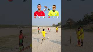 Team Ronaldo vs Team Neymar CHALLENGE #shorts #video #youtube #trending #viral #ronaldo #messi