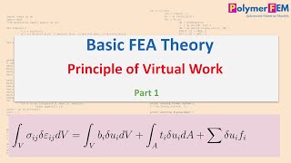 Basic FEA Theory - Part 1 - Principle of Virtual Work