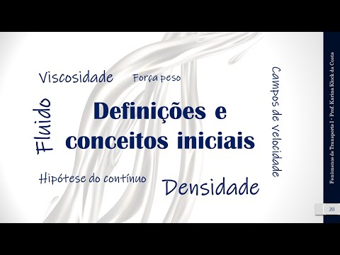 Class 01 - Initial Concepts of Transport Phenomena I