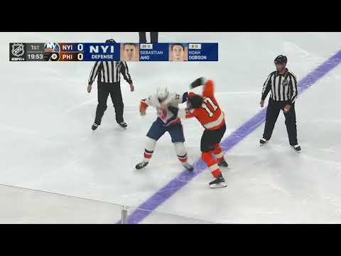 Islanders and Flyers have 2 fights within the first 10 seconds