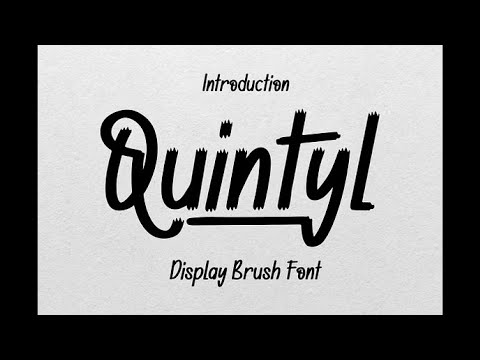 Quintyl - Brush Font | Unlock Unique Typography for Captivating Designs