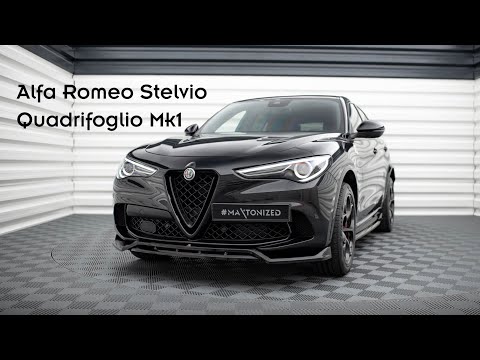 Alfa Romeo Stelvio Quadrifoglio Mk1 (2016 - 2020) | Maxton Design Splitter Set | Presentation #237