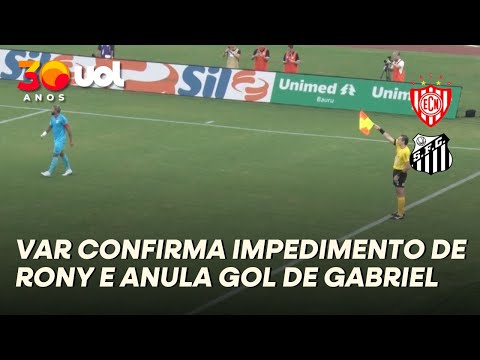 VEJA GOL DO SANTOS IMPEDIDO NO JOGO CONTRA O NOROESTE