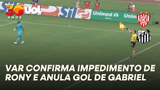 VEJA GOL DO SANTOS IMPEDIDO NO JOGO CONTRA O NOROESTE