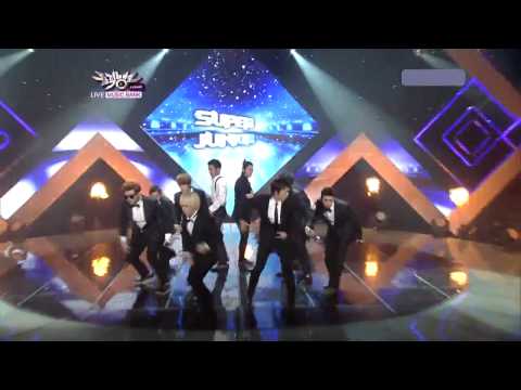 110805 Music Bank Super Junior - Super Man  ComeBack Stage 1-2