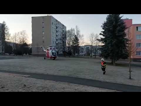 Přistání LZS Planá 14.2.2022