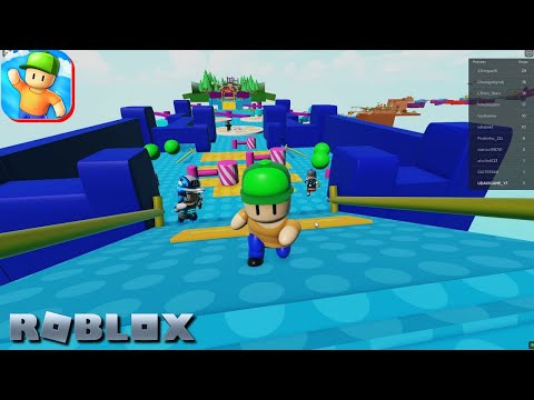 STUMBLE GUYS no ROBLOX, jogando a versão de stumble guys no roblox, roblox vs stumble guys, gameplay