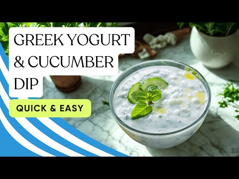 Greek Yogurt & Cucumber Dip | Easy Homemade Tzatziki Recipe | No Food Processor