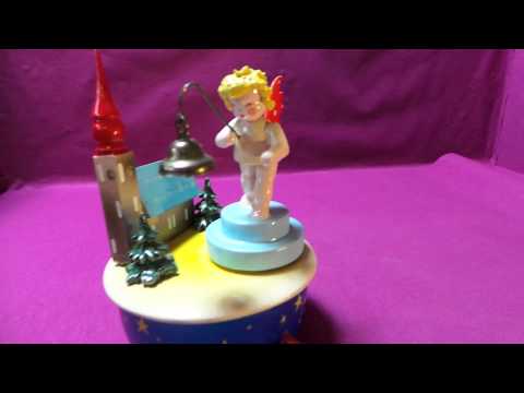 Erzgebirge - wunderschöne alte Spieluhr von STEINBACH - Engel mit Glocke